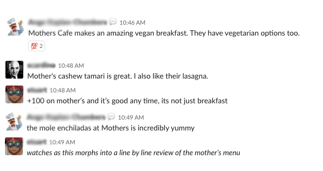 Mother's Cafe Slack Review