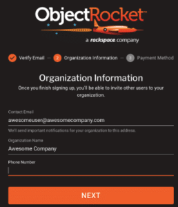 ObjectRocket Beta Sign Up